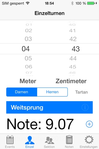 Leichtathletik Notenrechner für Aktive screenshot 2