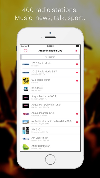 Radios de Argentina - Las principales emisoras de radio : música, noticias, deportes, Buenos Aires, Spanish, español