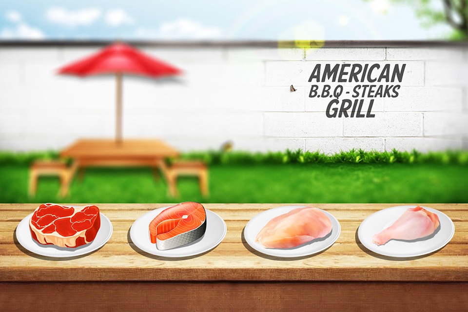 American BBQ steak & skewers grill : Outdoor barbecue cooking simulator free game screenshot 2