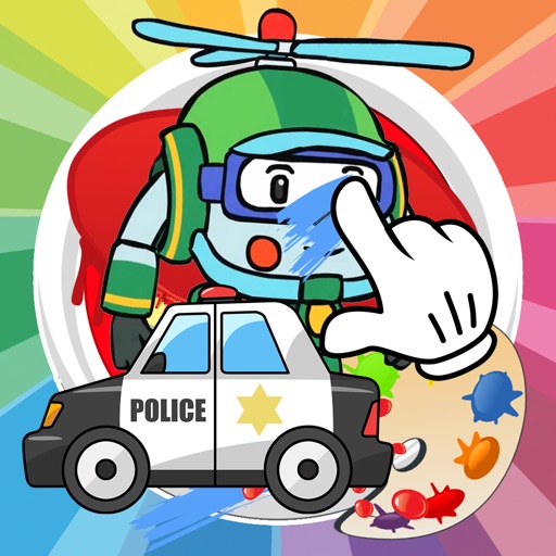 Paint Kids for Poli Robocar Version iOS App