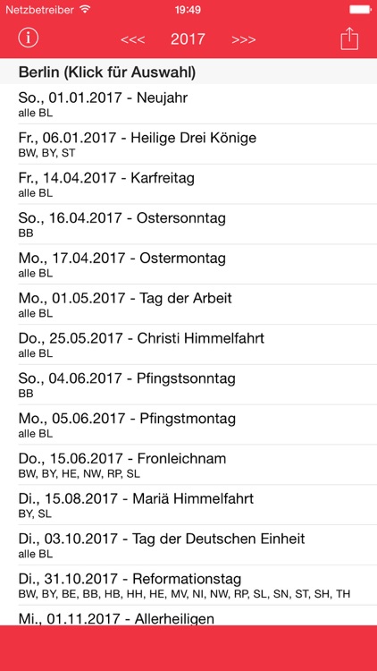 Feiertag Kalender Deutschland 2016 Pro screenshot-4