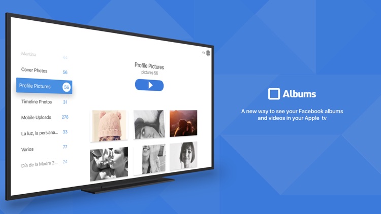Albums for Facebook in your Tv