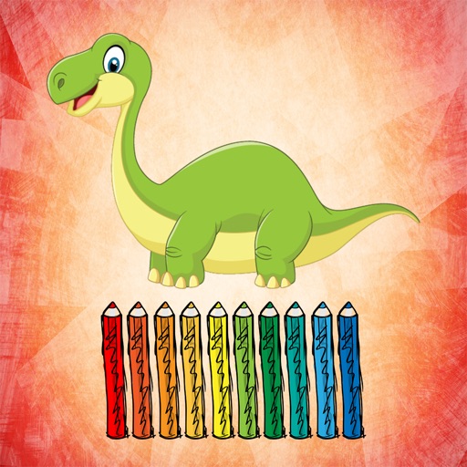 Dinosaur Coloring Book For Game Kid Educational & Learning With Free Icon