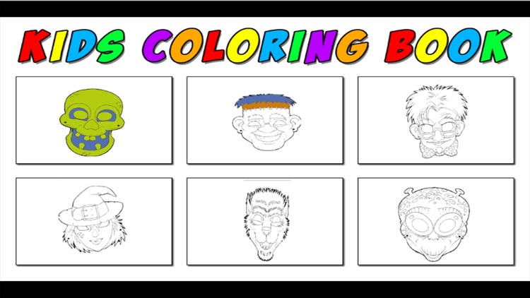 Masks coloring book - Halloween games Learning coloring Book for Kids