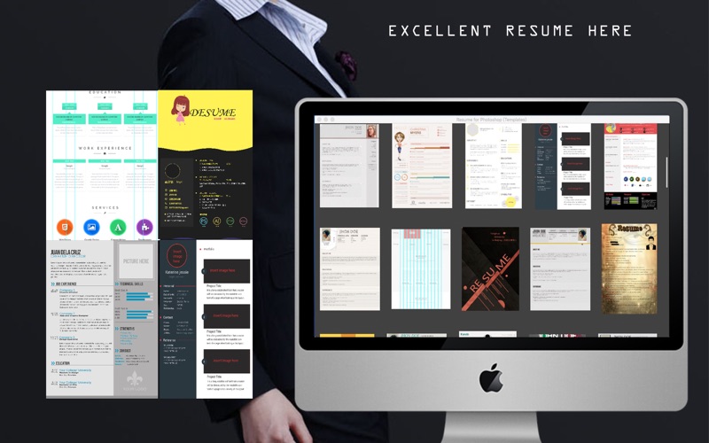Resume for Photoshop templates thumbnail 4