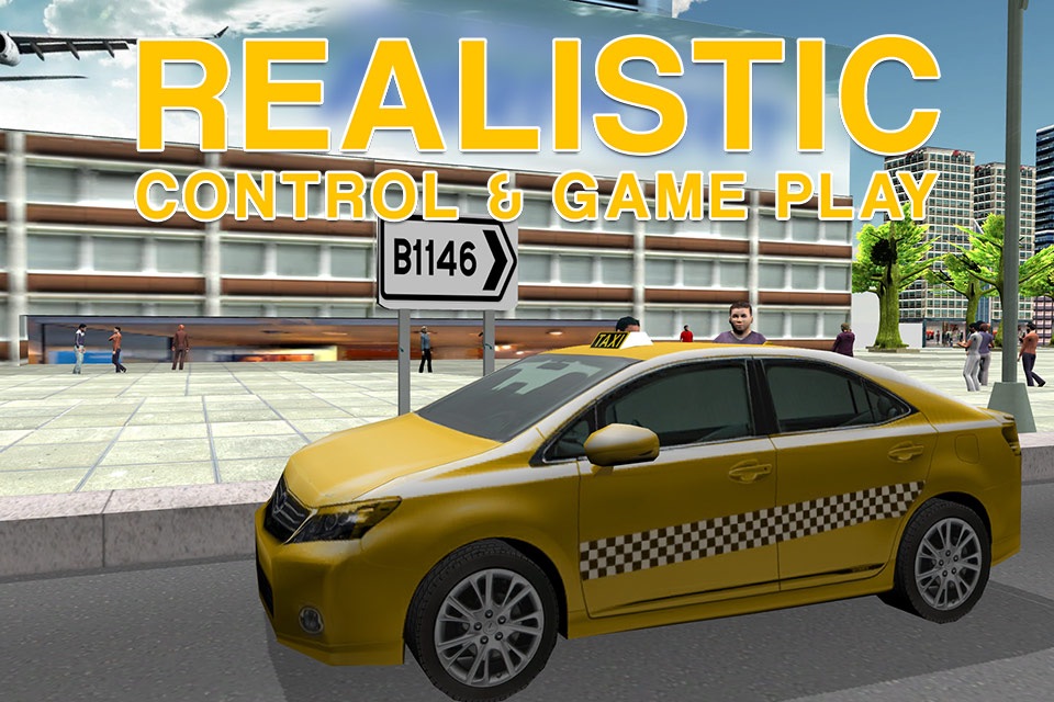 Taxi Driver Simulator – Yellow cab driving & parking simulation game screenshot 3