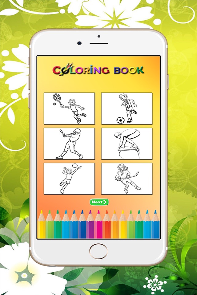 Sport Coloring Book: Learn to color and draw an athlete, football player, tennis and more screenshot 2