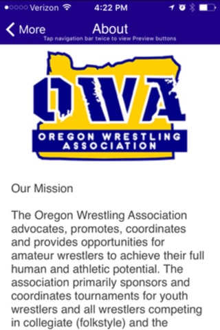 Oregon Wrestling Assoc. app screenshot 3