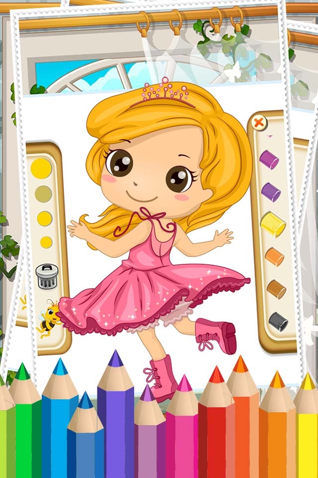 My Little Princess Coloring Book Pages - Amazing Paint and Draw Doodle For Kids Game screenshot 4