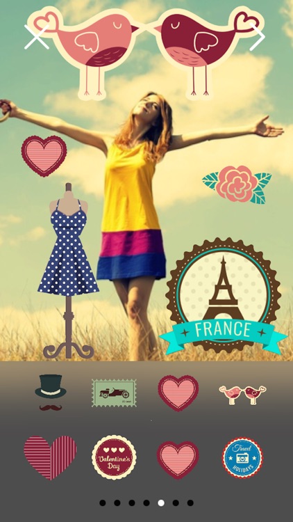 Retro - vintage stickers and labels for photos screenshot-4