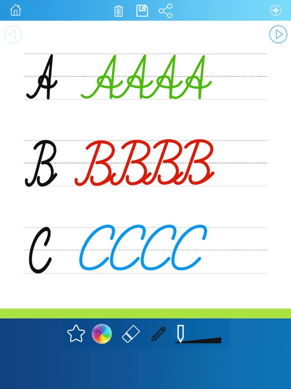почерк рабочие листы 123 ABC обучающие игры для детей: научиться писать буквы алфавита в сценарии и прописью для iPad