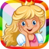 Royal Princess - coloring book for girls to paint and color fairy tales