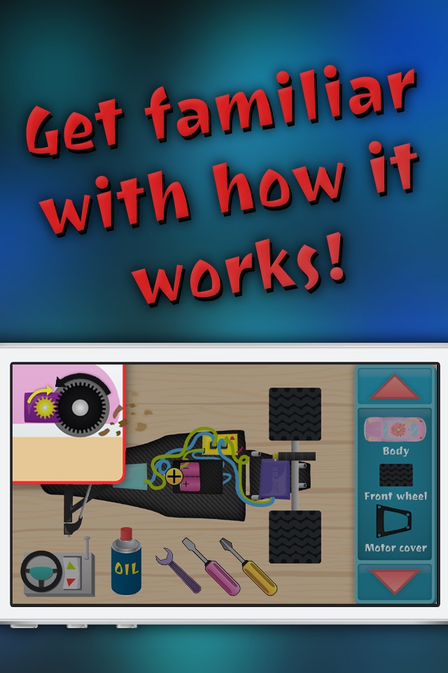 Kids RC Toy car mechanics Game for curious boys and girls to look, interact, listen and learn screenshot 3