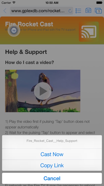 Rocket Fire Video Cast for Amazon TV: Best browser to streams movies using Fling