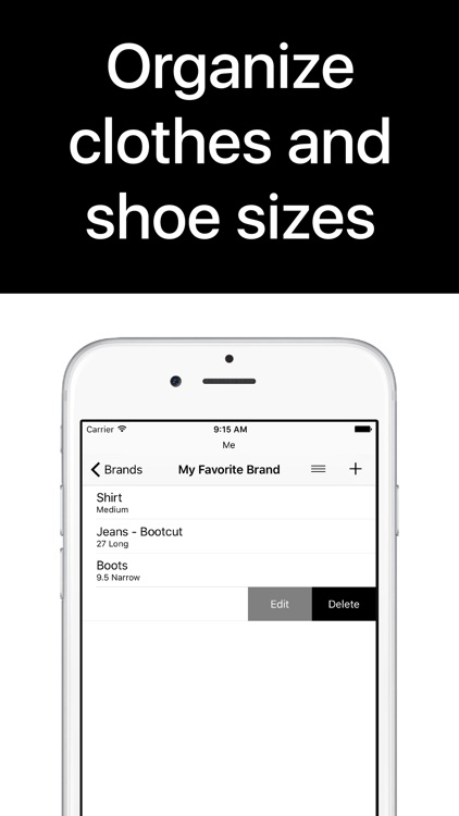 Clothes Organizer - Size Manager for Shoes, Clothing, and Fashion Shopping