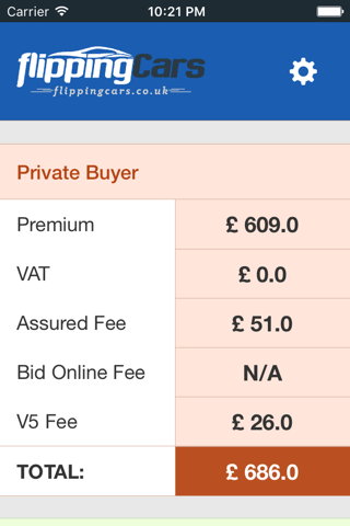 Car Auction Fee Calculator screenshot 3