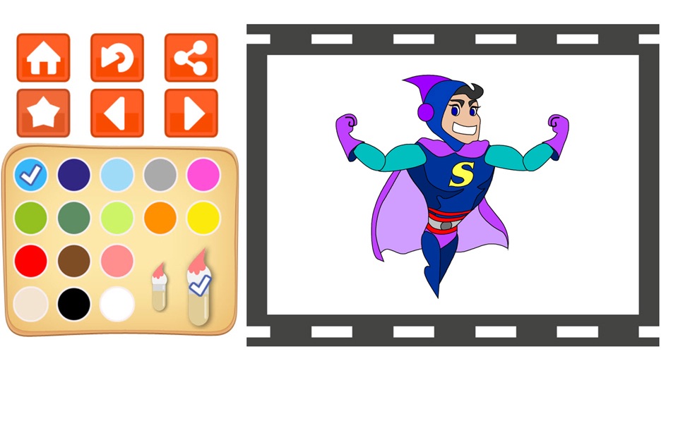 Superhero Power Coloring Book - Cartoon Ranger Painting Game screenshot 3