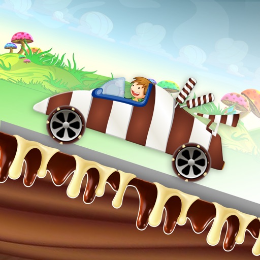 Chocolate Candy Car Racing - Kids Xtreme 4wd Rally on Hillbilly Candy Land Factory iOS App