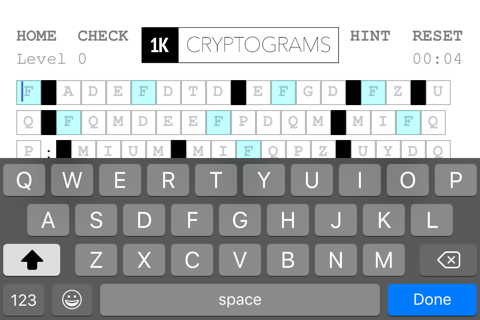 1k Cryptograms screenshot 2