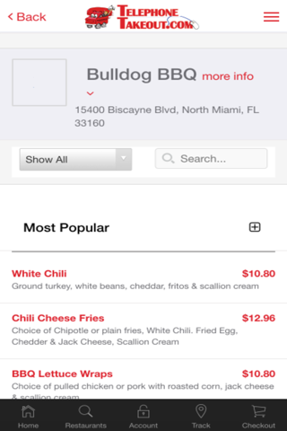 Telephone Takeout Restaurant Delivery Service screenshot 3