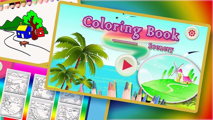 Colouring the Scenery Step By Step - Coloring Book For  Kids and Preschool Children