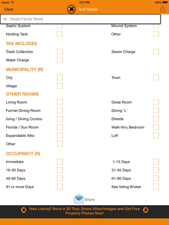 Listing Profile Sheet