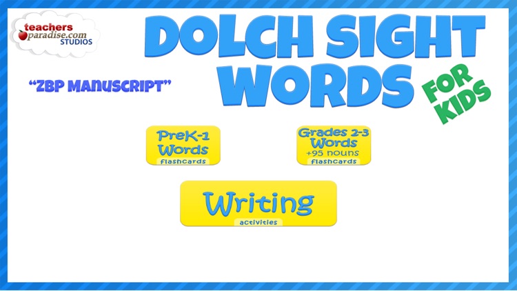 Dolch Sight Words Kids Flashcards & School Letter Writer ZBP