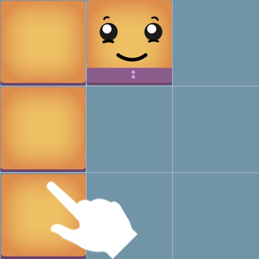 Smiley Square Block Swiping - brain train game iOS App