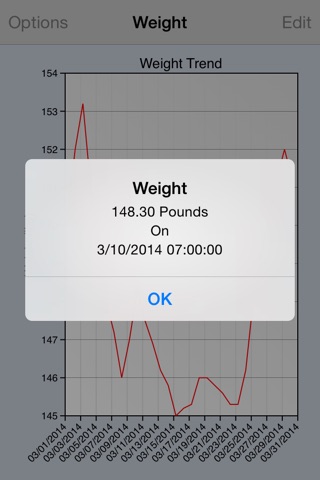Weight Graph screenshot 2