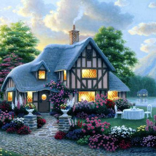 Cottages Wallpapers HD: Quotes Backgrounds with Art Pictures icon