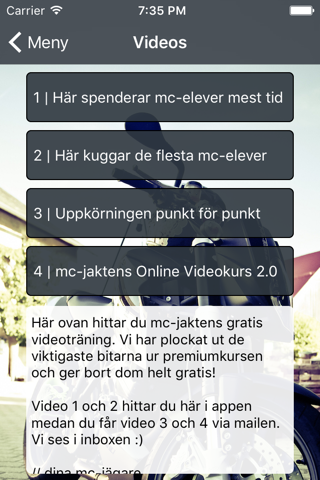 Körkortsfrågor för mc-kort - mc-jakten.se screenshot 2