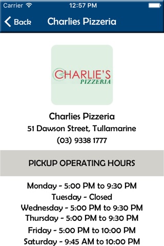 Charlies Pizzeria screenshot 2