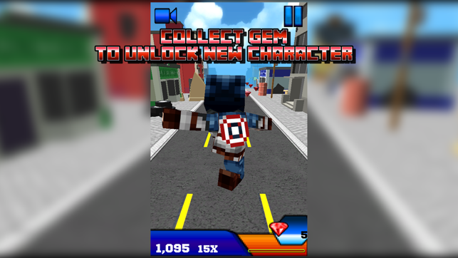 Super-Hero Blocky Craft Avenger Run 3D(圖2)-速報App