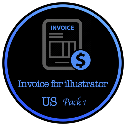 Invoice for Adobe illustrator - Package One for US Size