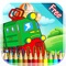 Vehicle Coloring Book - All in 1 car Drawing and Painting Colorful for kids games free
