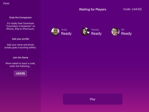 CouchQuiz Multiplayer Trivia screenshot 2