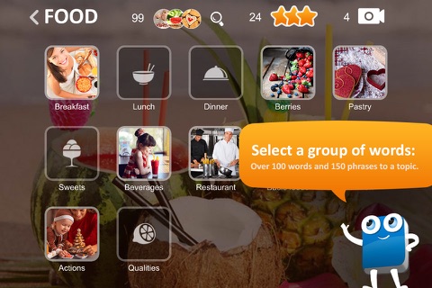 FOOD Vocaboo English for kids screenshot 2
