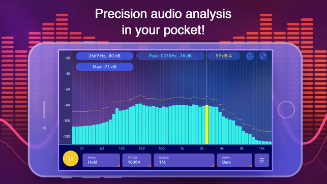 Octave Band Real Time Frequency Analyzer and Sound Level Met(圖5)-速報App