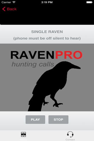REAL Raven Hunting Calls - 7 REAL Raven CALLS & Raven Sounds! - Raven e-Caller & BLUETOOTH COMPATIBLE screenshot 2