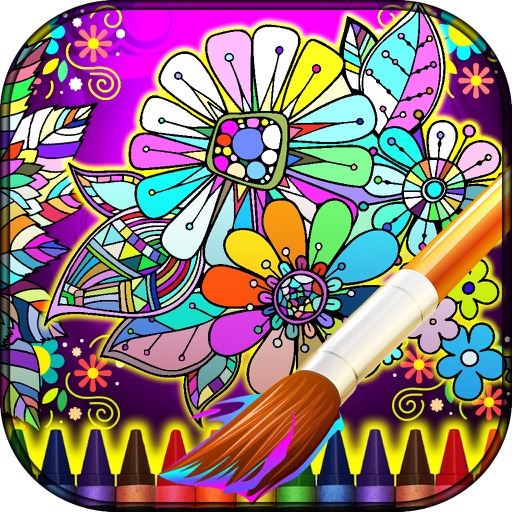 Drawings For Adults and Children About Coloring Mandalas Flowers icon