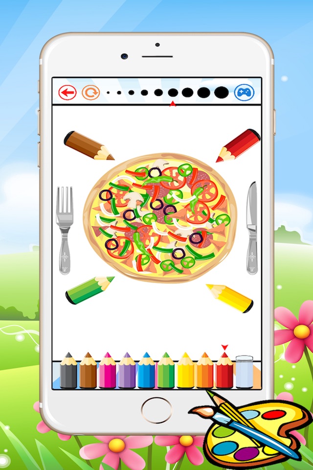 Food Coloring Book For Kids - All In 1 Drawing and Painting Free Printable Pages screenshot 2