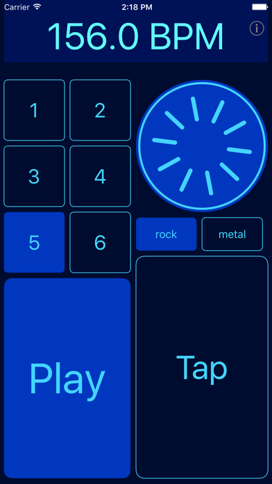 Drum Beats Metronome  - drum loops, tap BPM tempo Screenshot 1