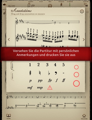 Play Beethoven – Concerto n°5, 2ème mouvement (partition interactive pour piano) screenshot 4