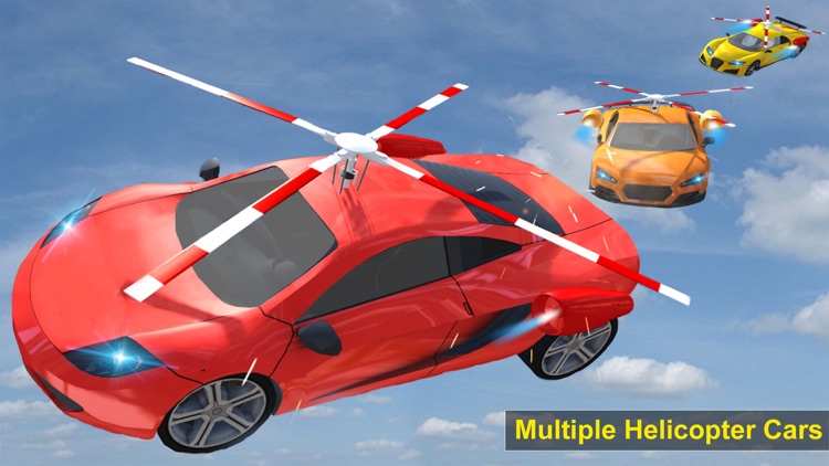 Flying Helicopter Car: Futuristic Autopilot Flight