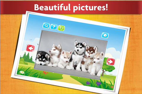 Cute Dog Jigsaw Puzzles for Kids - Animal Learning Fun Games screenshot 3