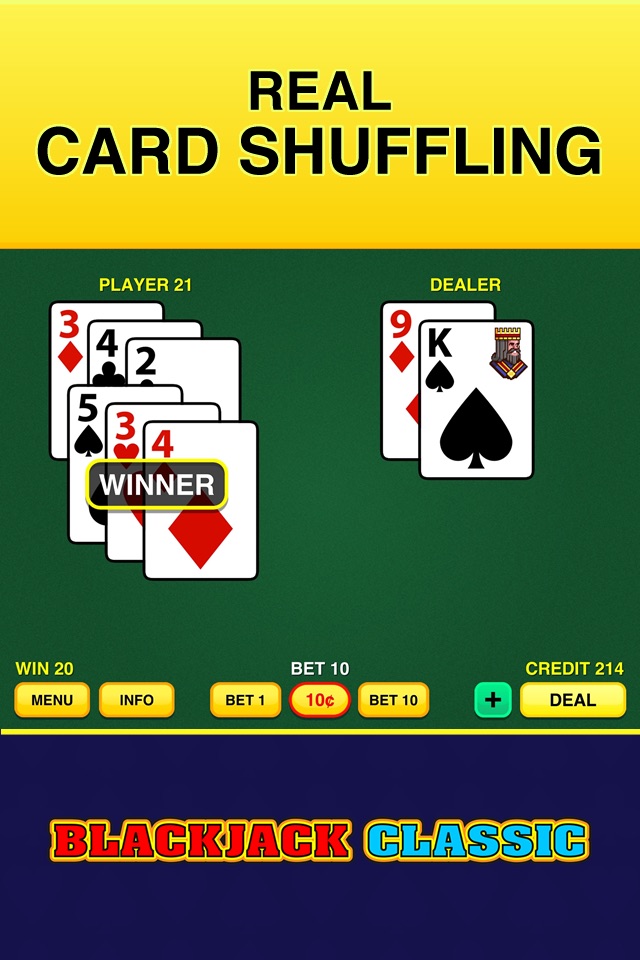Blackjack Classic - FREE 21 Vegas Casino Video Blackjack Game screenshot 3