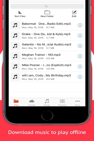 iMusic Cloud Player - Offline Music Player & Free Music Playlist Manager for Dropbox, Google Drive, Box, OneDrive, Cloud Flatforms screenshot 3