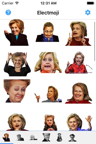 ElectMoji : Election & vote emoji sticker keyboard by Donald Trump, Hillary Clinton, Ted Cruz screenshot 2
