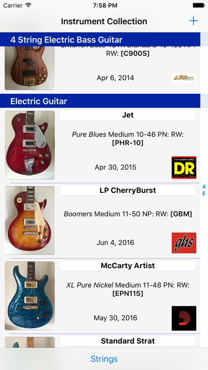 StringTracker Tone/Gauge Guide