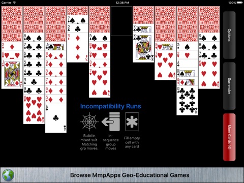 Incompatibility Solitaire screenshot 4